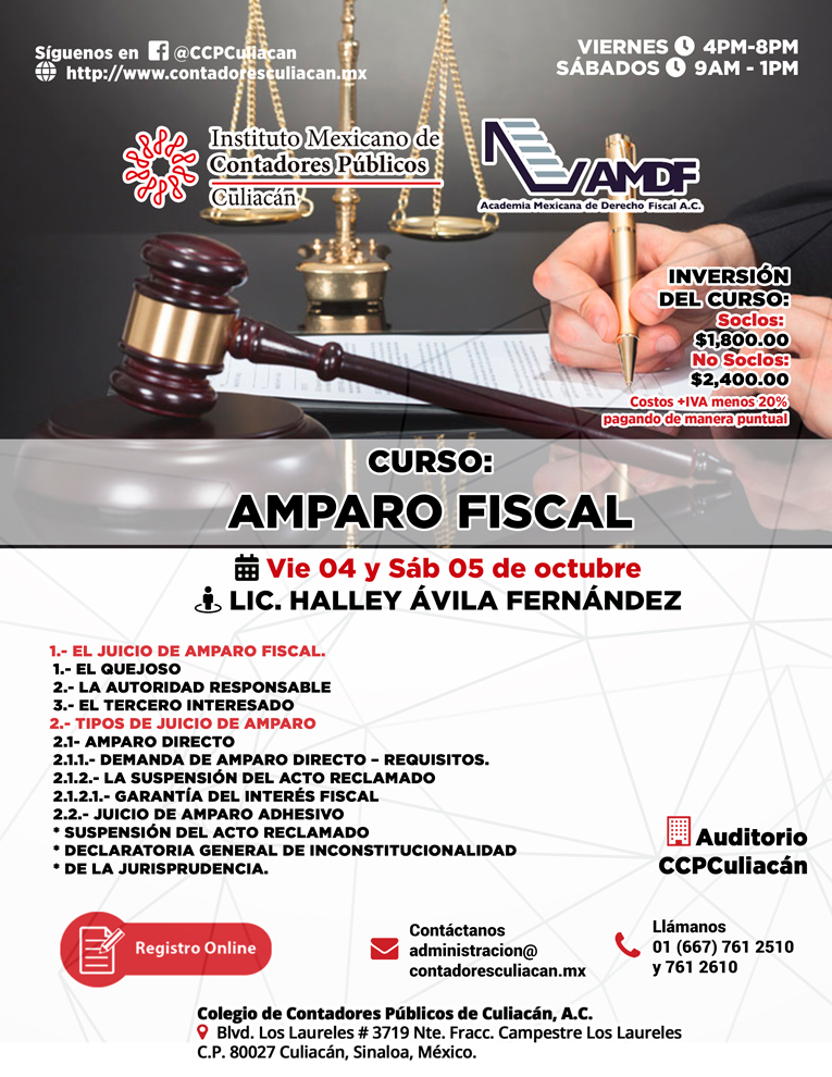 Publicidad CURSO AMPARO FISCAL