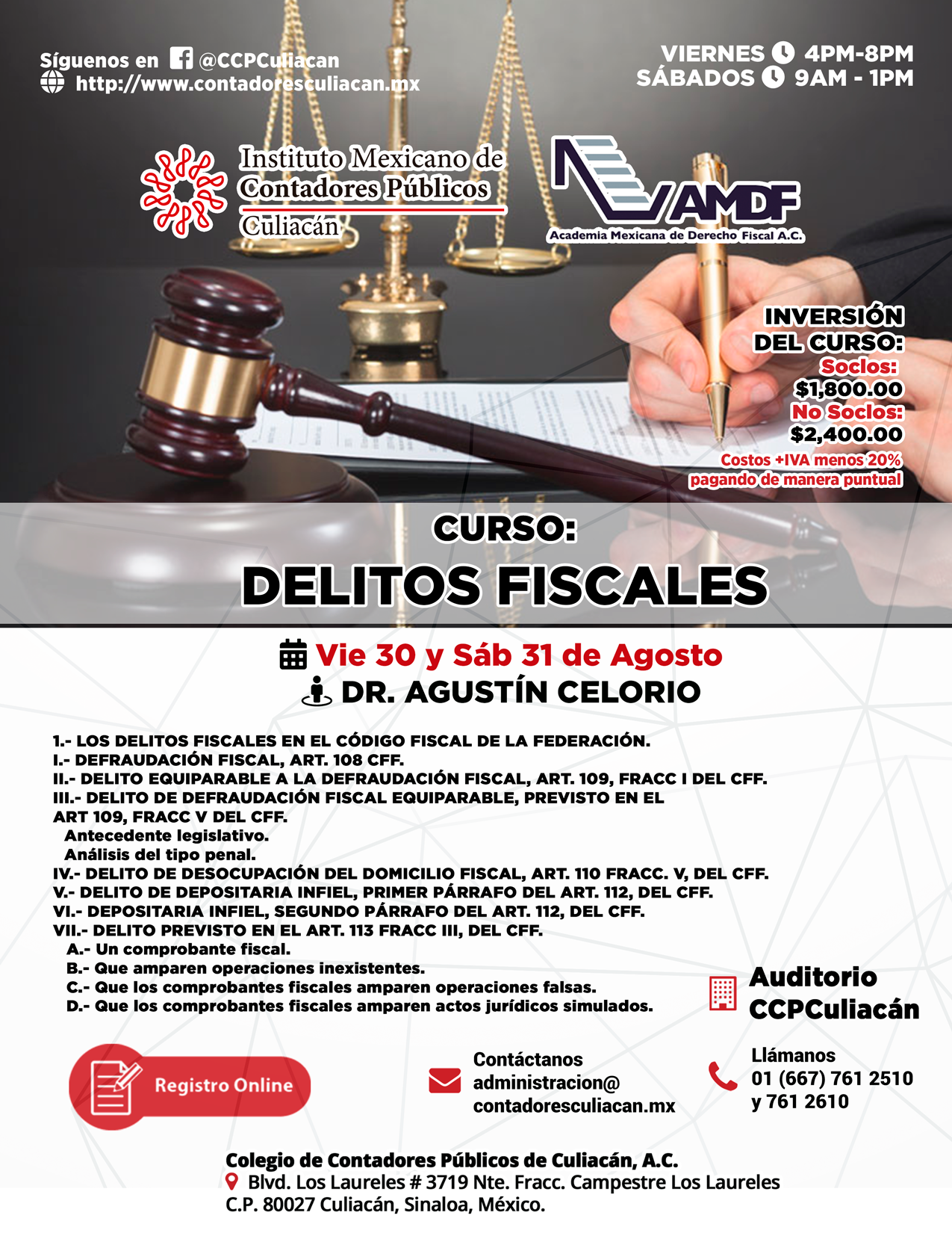 Publicidad CURSO DELITOS FISCALES